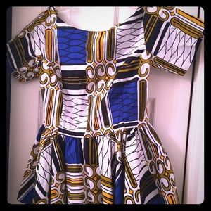 Ankara Backless Peplum Top